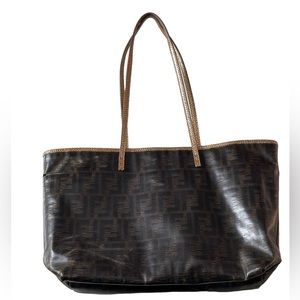 Fendi Zucca Coated Canvas Bag Carryall
